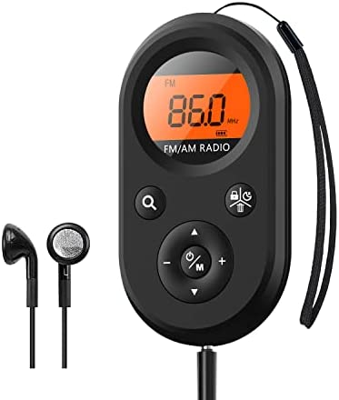 UMUTOO Personal Pocket Radio AM/FM Portable, Rechargeable Transistor Walkman Radio with Best Reception, Long Battery Life, Stereo Headphones, Sleep Timer, Backlit