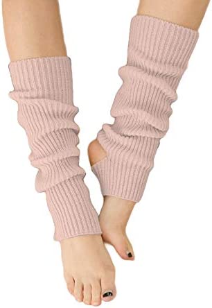 AWOCAN Ballet Leg warmers for girls Knitted Stirrup Leg Warmers for women Winter Extra Soft long leg warmers for Yoga Dance