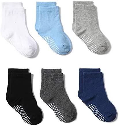 FIN86 Color Non-Slip Socks Toddlers Knitted Socks for Children from 1-3 Years Old,Infant Sock for Baby Cotton