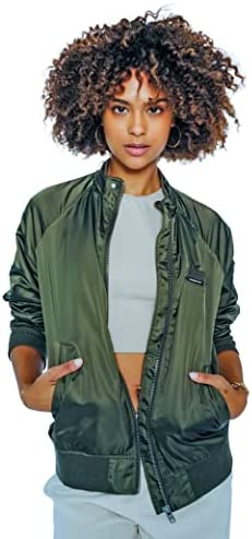 Members Only Women’s Iconic Boyfriend Jacket with Satin Finish (Slim Fit)