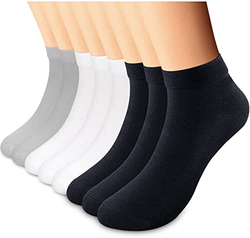8 Pairs Ankle Socks for Women & Men – Non Slip Cotton Socks – No Show Socks Classic Low Cut Casual Socks