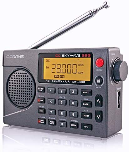 C. Crane CC Skywave SSB AM, FM, Shortwave, NOAA Weather + Alert, Scannable VHF Aviation Band and Single Side Bands Small Battery Operated Portable Travel Radio