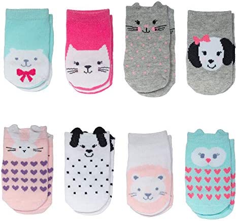Little Me Baby Girl Socks, 8 Pairs, 0-12 Months