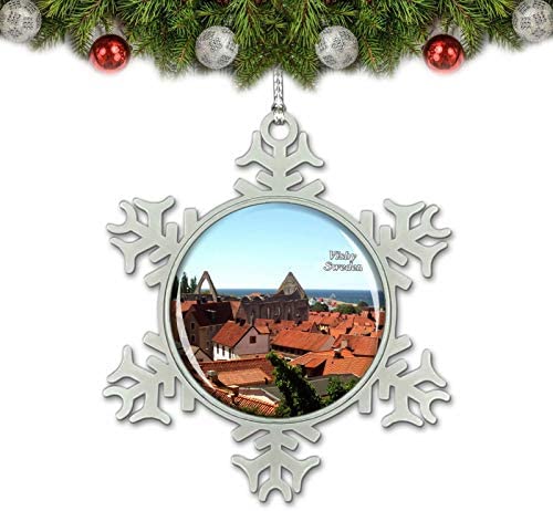 Umsufa Sweden Visby Christmas Ornament Tree Decoration Crystal Metal Souvenir Gift