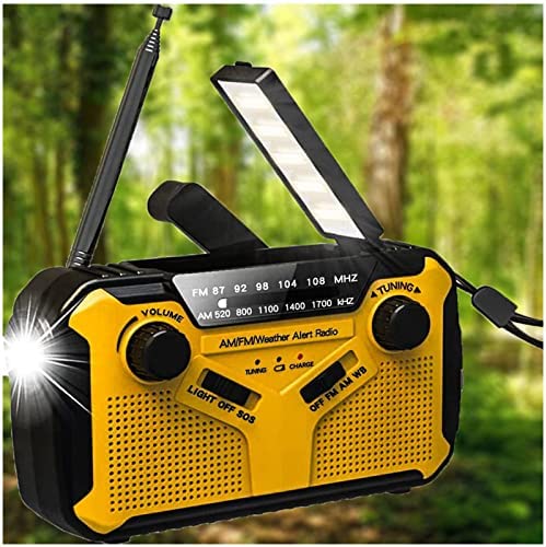 Survival Crank Radio Portable Emergency Radio Portable Flashlights and Reading Lights for Camping, Outdoors, and Emergencies