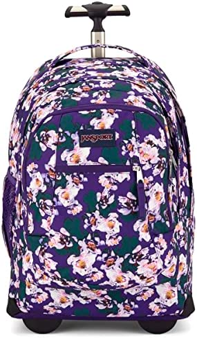 JanSport Driver 8 Rolling Backpack and Computer Bag for College Students, Teens, Black – Durable Laptop Backpack with Wheels, Tuckaway Straps, 15-inch Laptop Sleeve – Premium Bookbag Rucksack