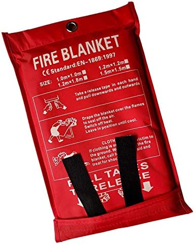Victosoaring Emergency Survival Fiberglass Fire Blanket Shelter Safety Cover Ideal for The Kitchen, Fireplace, Grill, car, Camping (47×47 in)