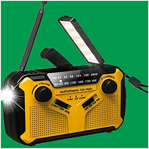 Crank Radio Portable Radio Survival Solar Charger Emergency Suitable for Camping, Outdoors, Emergencies.