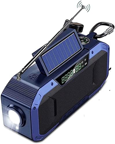 SSLCWL Emergency Hand Crank Radio with LED Flashlight- AM/FM/NOAA Weather Radio, Portable Survival Radio with LED Flashlight,Cell Phone Charger