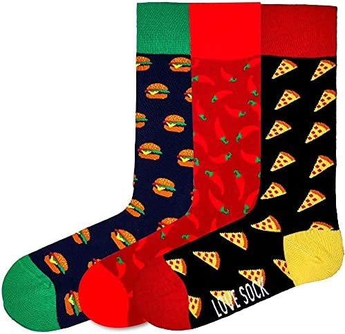 3 pack Men’s Bundle. Love Sock Company Premium Colorful Funky Patterned Men’s Dress Socks