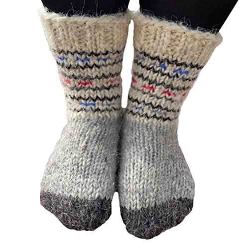 Men’s/Women’s Wool socks handmade made of natural wool, Large Sizes, Extra Thick, Bed wool socks, Organic wool, Winter socks, Warm socks, Cozy socks, Socks for hiking (Women’s 8-8.5)