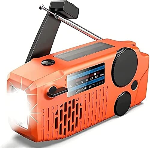YIRENZUI Emergency Solar Hand Crank Radio- AM/FM/NOAA Weather Radio, Portable Survival Radio LED Flashlight,Cell Phone Charger,SOS Alarm for Home Emergency Easy to Carry Exquisite Appearance