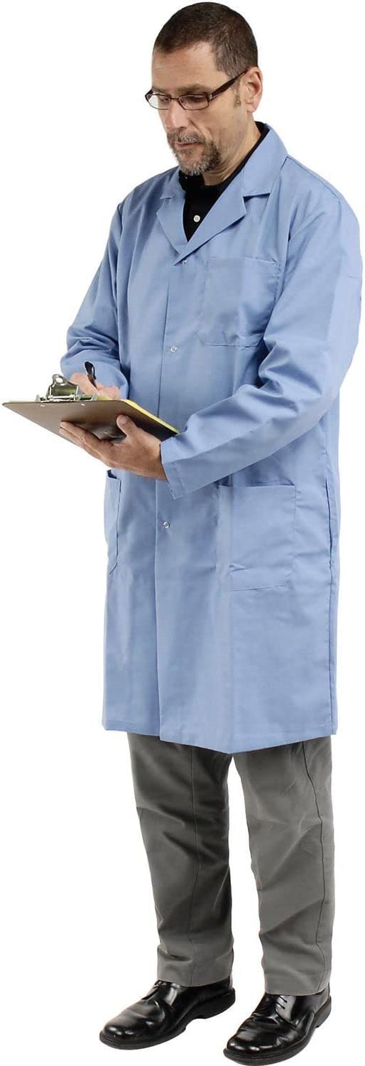 Microstatic ESD Lab Coat – Blue, XL, Unisex