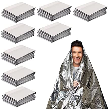 DIMUKEASAOL Emergency Blanket (25-Pack), Emergency Foil Mylar Thermal Blankets Camping Emergency Blankets for Outdoors, Hiking, Survival, Marathons or First Aid