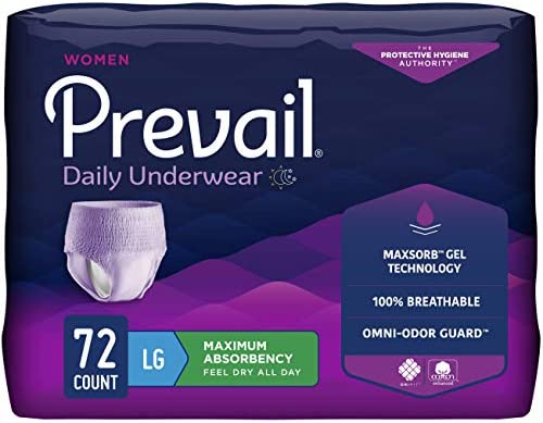Prevail Proven | Large Pull-Up | Women’s Incontinence Protective Underwear | Maximum Absorbency | 72 Count