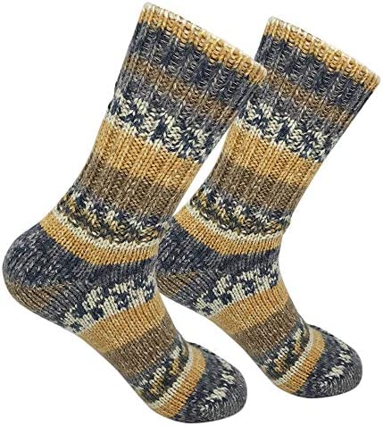 Ecoable Heavy Wool Socks: Pure Organic Virgin Wool Boot Socks, Sizes 6-11.5 for Men and Women