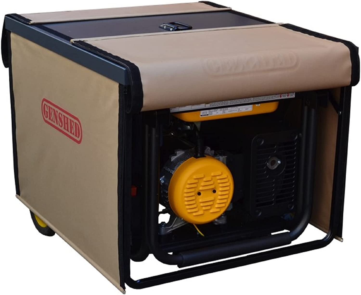 GENSHED Generator Shed With Metal Roof & Frame, Generator Running Cover, Generator Shelter, Generator Enclosure, Generator Cover While Running, Generator Storage Box. For Generators Up to Max. 32.5" L x 28" W.