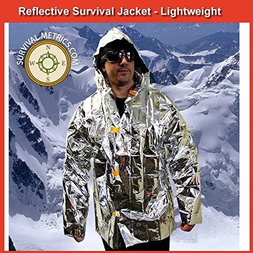 Lightweight Reflective Survival Jacket – Reflects Heat for Emergencies & Survival