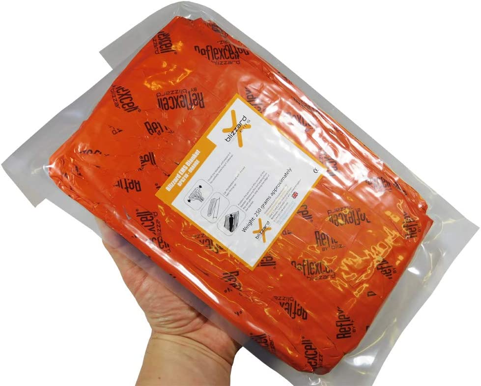 Blizzard EMS Blanket, 2-Layer, Orange, Flat-Pack