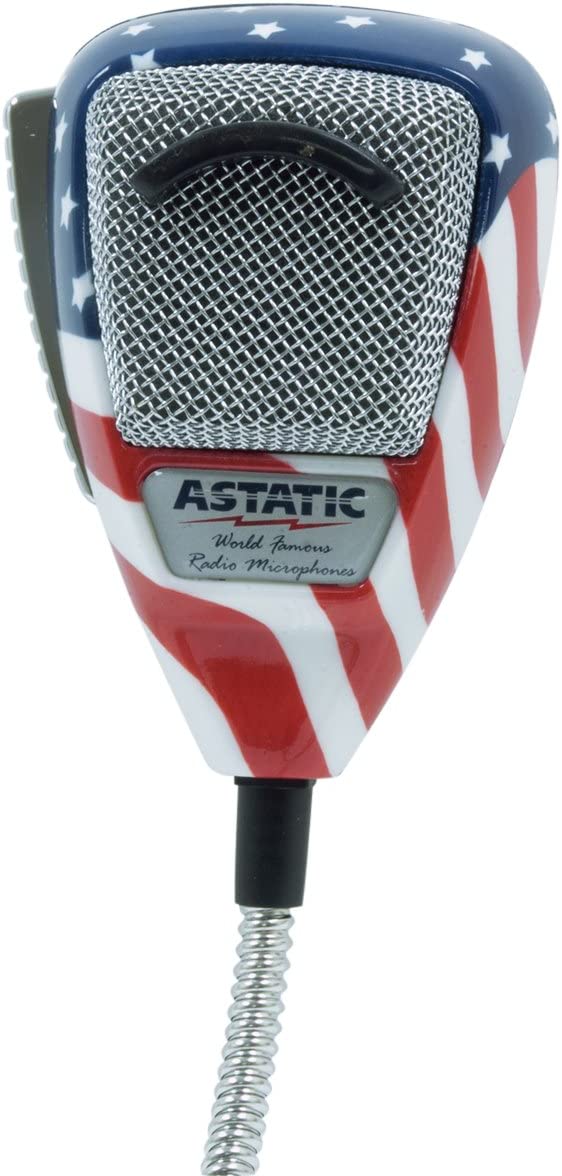 Astatic 302-10309 Stars N’ Stripes Noise Canceling 4-Pin CB Microphone