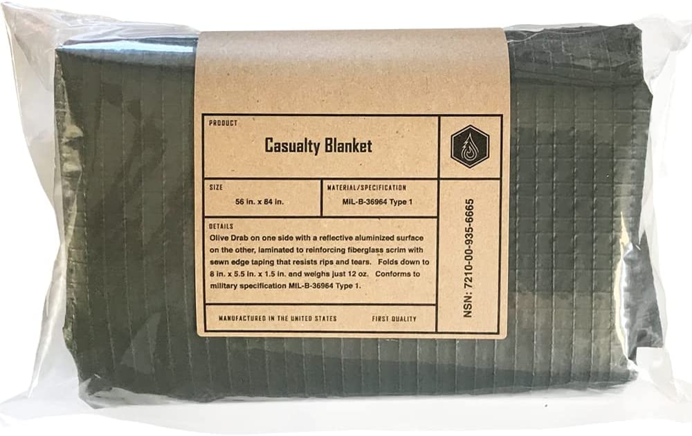 5col Survival Supply Casualty Blanket, MIL-B-36964 Type 1, Olive Drab