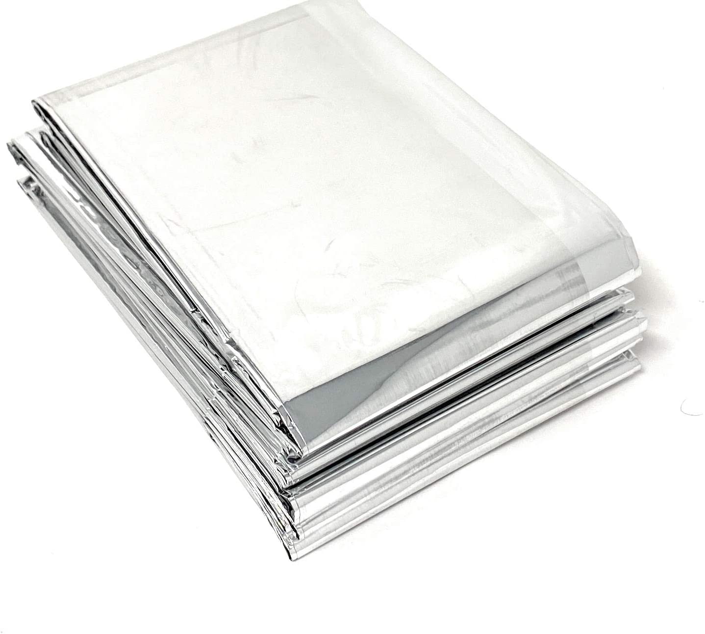 Lot of 50 Emergency Foil Mylar Thermal Blanket , 52" x 84", Useful for Homeless care , Charity,natural disasters, hurricane relief, emergency supplies (each Individually wrapped)