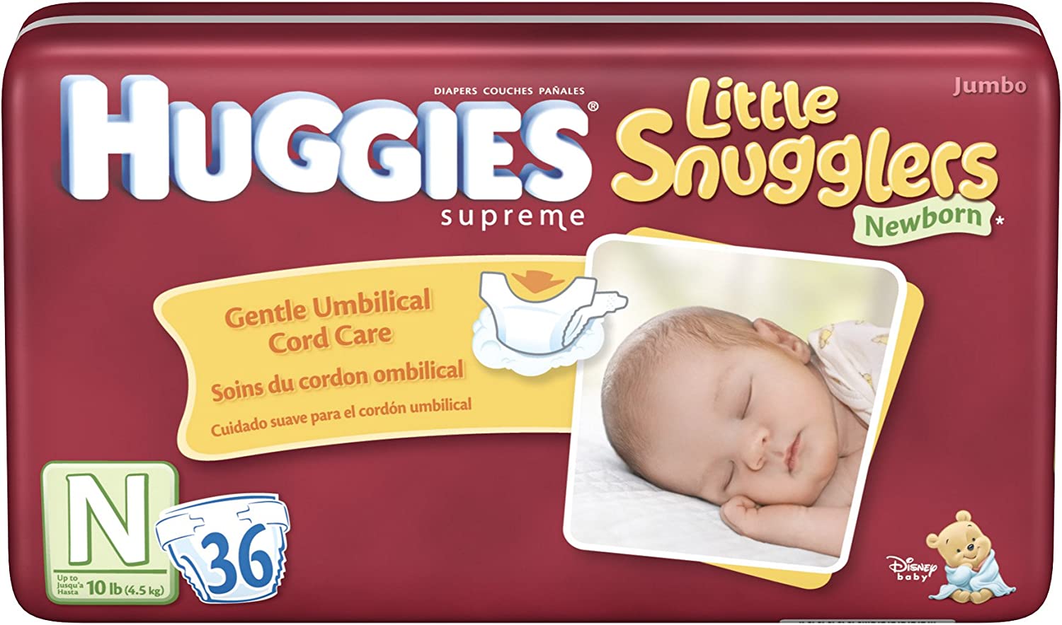 Huggies Little Snugglers Diapers, Newborn, 36-Count (Pack of 2)