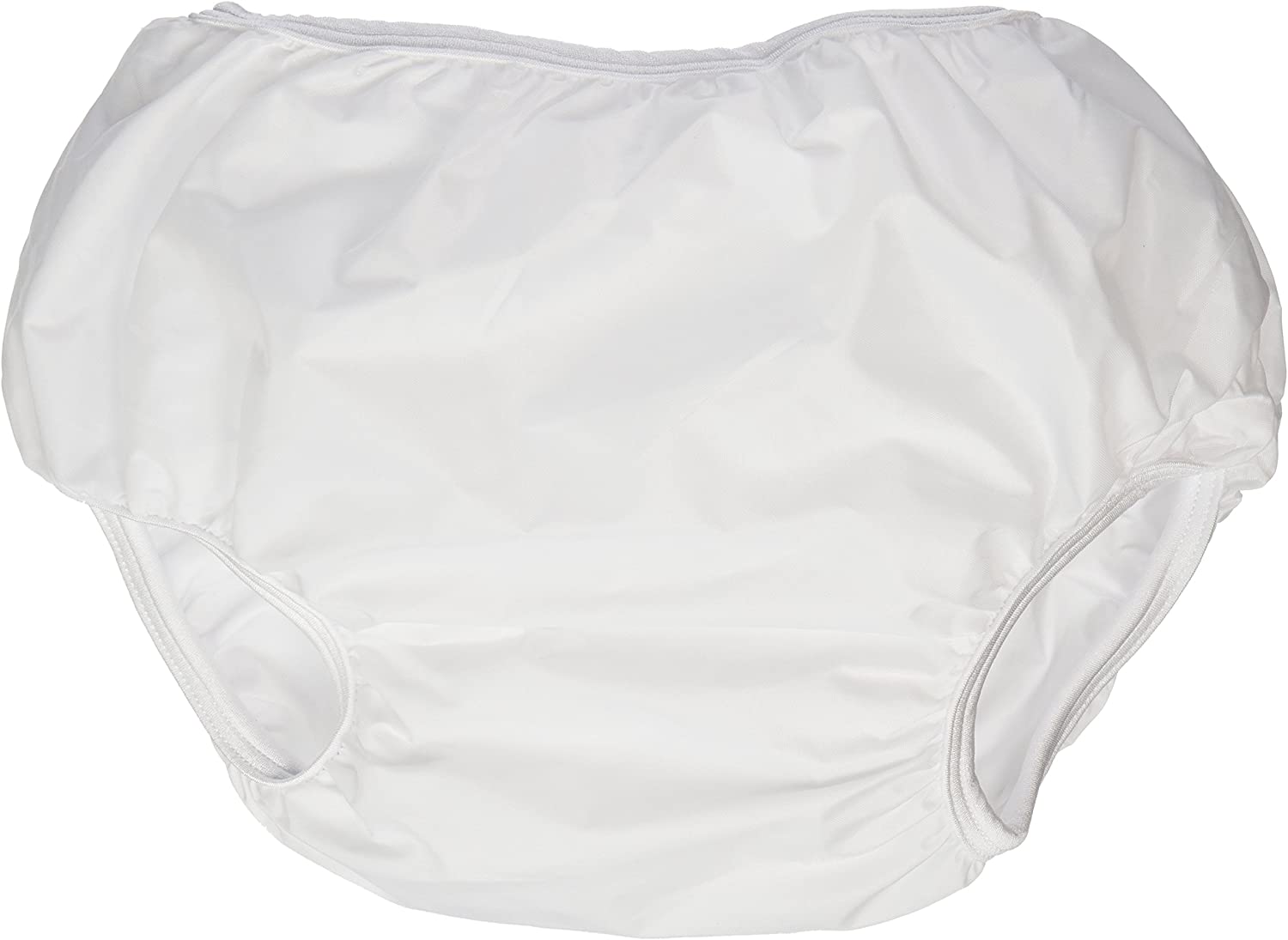 Dappi Waterproof 100% Nylon Diaper Pants, White, Small (2 Count)