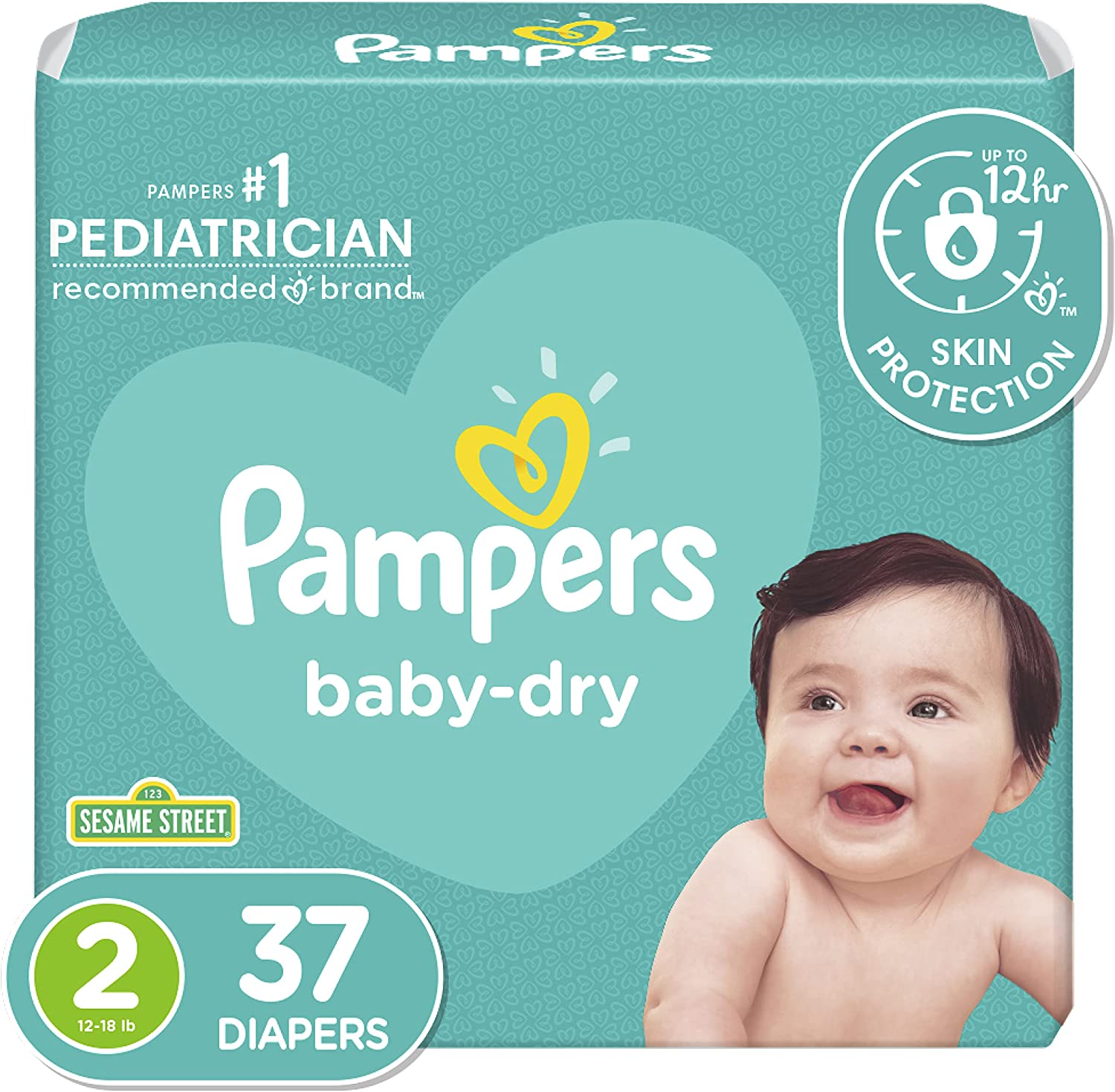Pampers Cruisers Baby Dry Diapers, Size 2, 37 Count