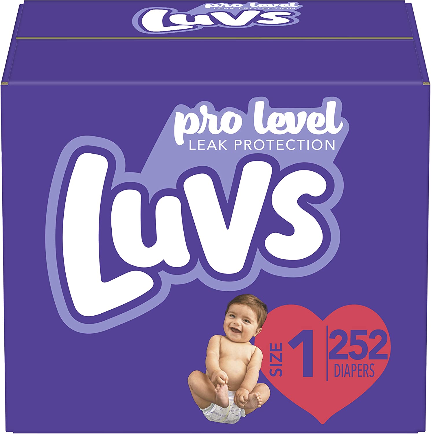 Diapers Newborn/Size 1 (8-14 lb), 252 Count – Luvs Ultra Leakguards Disposable Baby Diapers, ONE MONTH SUPPLY