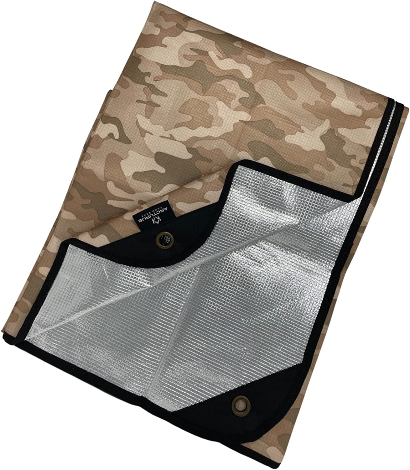 Arcturus Heavy Duty Survival Blanket – Insulated Thermal Reflective Tarp – 60" x 82". All-Weather, Reusable Emergency Blanket for Car or Camping. Thermal Barrier Blocks Infrared Signature
