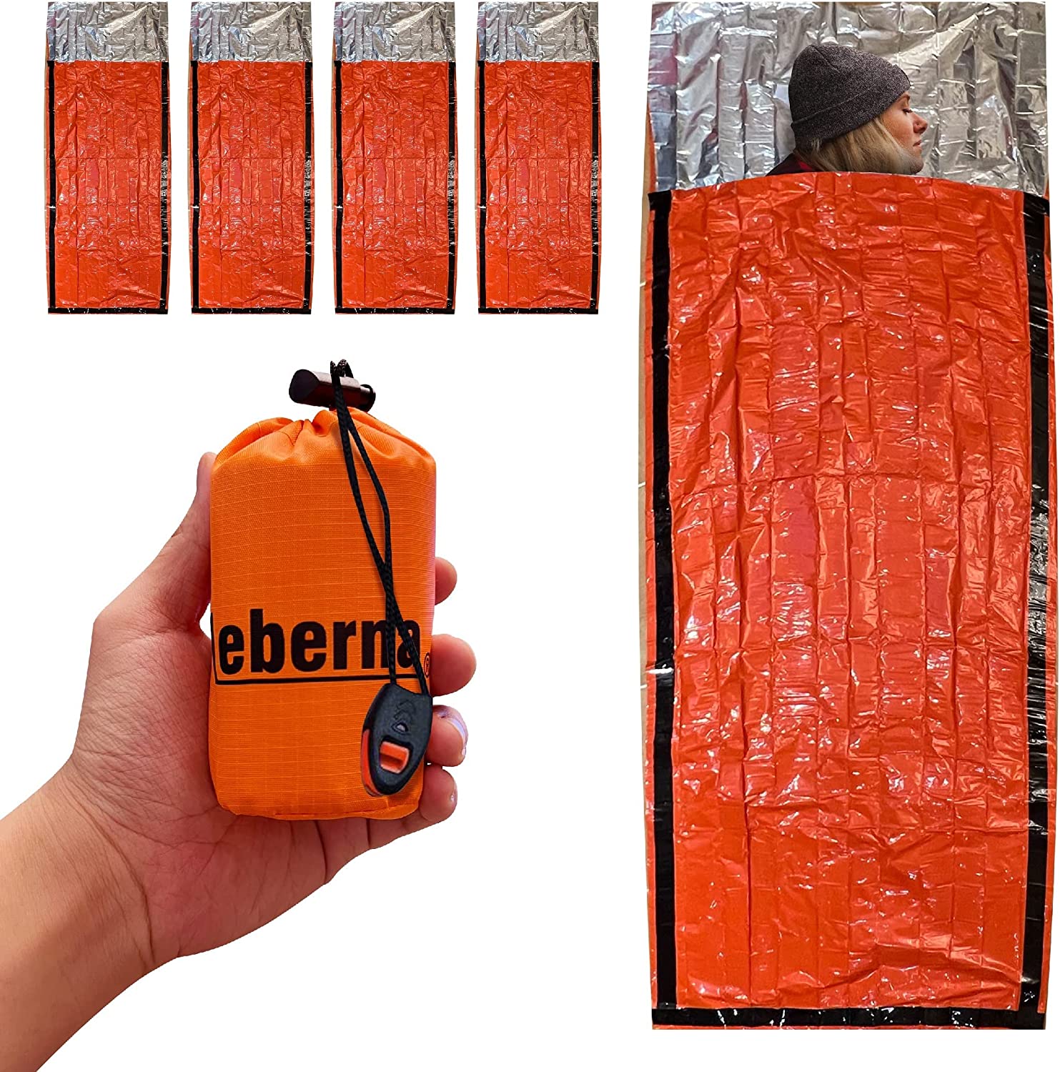 Emergency Bivy Sack Bivy Bag – Emergency Sleeping Bags 4 Pack Mylar Survival Sleeping Bag Emergency Bivvy Sack Waterproof Lightweight Foil Military Patriot Compact Gear Blanket Thermal Escape Camping