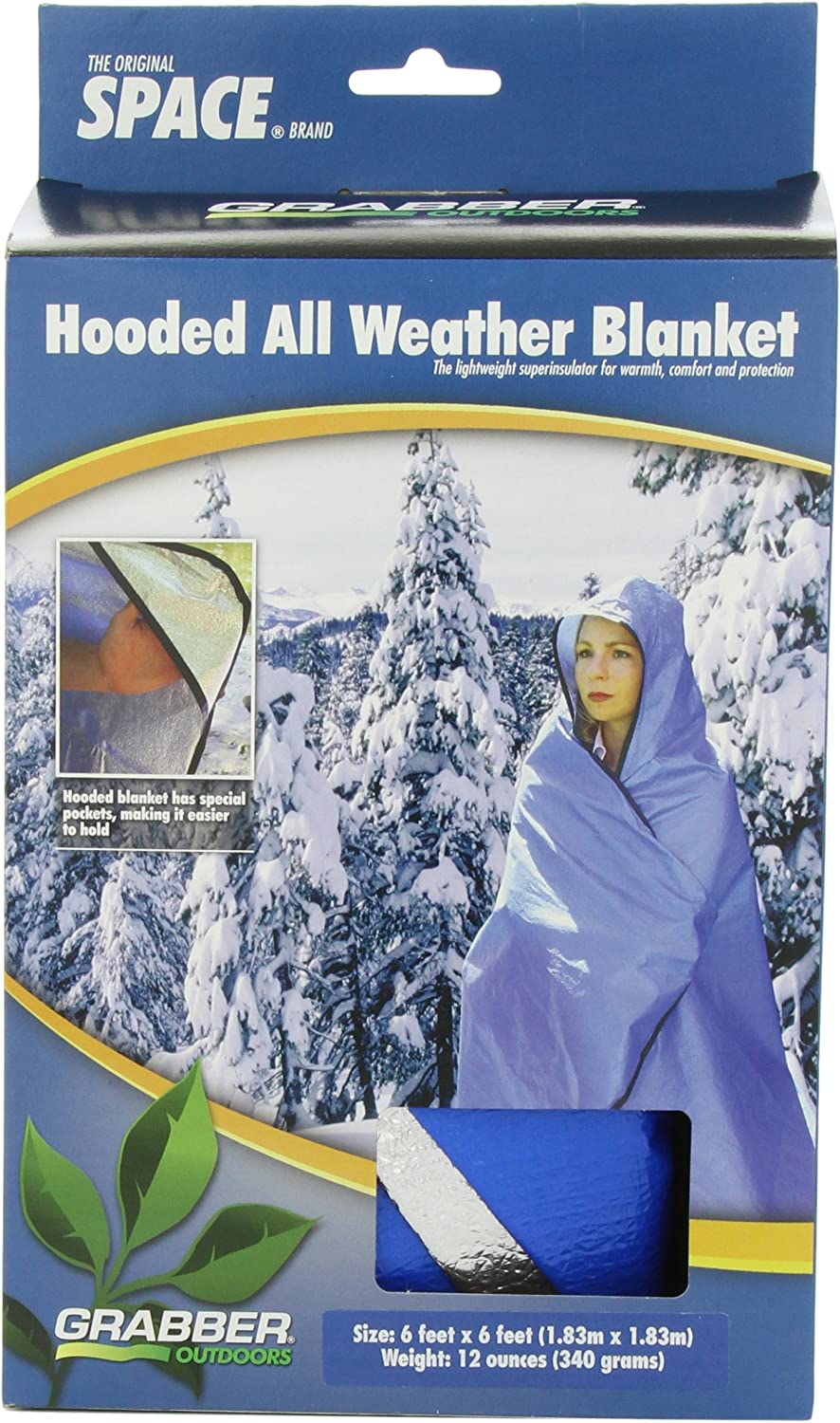 Grabber – The Original Space Brand Sportsman’s Hooded Blanket/Poncho – Blue