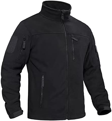 BIYLACLESEN Men’s Polar Fleece Jacket Military Tactical Softshell Jackets Warm Winter Coats Full Zip Hiking Work Outerwear