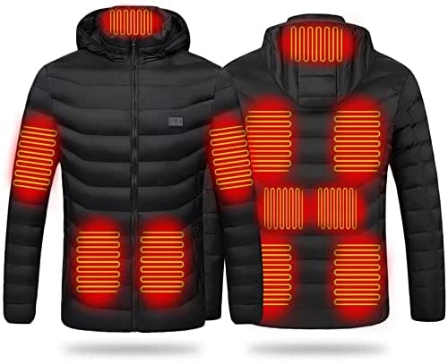 Heated Jacket for Women and Men with Battery Pack 5V Heated Coat Detachable Hood