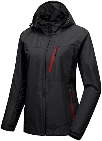 Little Donkey Andy Women’s Waterproof Rain Jacket with Hood Breathable Lightweight Windbreaker Rain Shell Coat