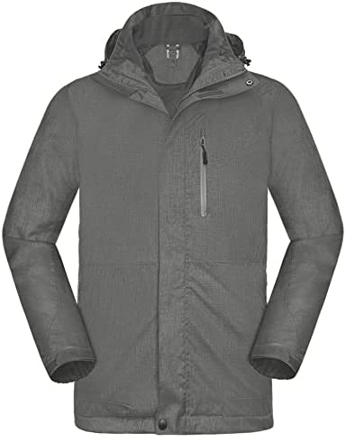 Little Donkey Andy Men’s Waterproof Rain Jacket Breathable Windbreaker Coat for Ski Outdoor Hiking