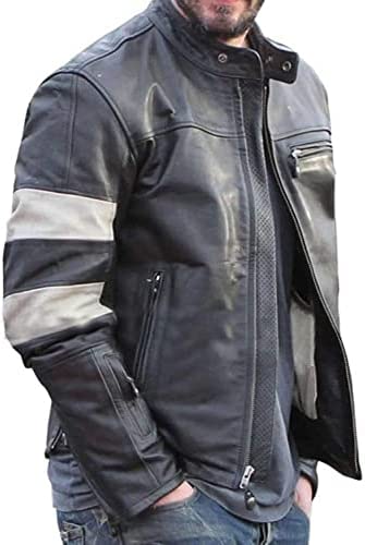 Keanu Reeves Retro Black Motorcycle Leather Biker Jacket Men – Vintage Cafe Racer Jacket