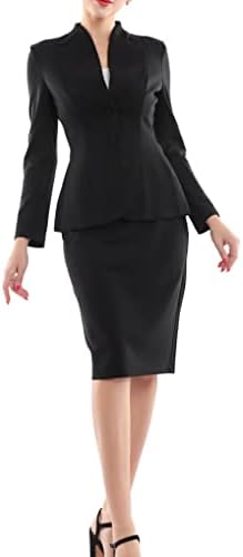Marycrafts Women’s Formal Office Business Work Jacket Skirt Suit Set