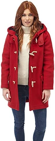 Original Montgomery Womens Wooden Toggles Duffle Coat- Red (X-Small)