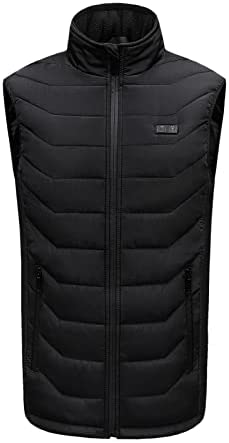 DOLKFU Heated Vest for Men Women,Winter Warm Heated Vest Jacket Unisex Heating Vest Hoodie USB Charging-Without Battery