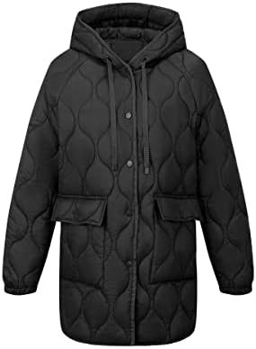 RISISSIDA Women Puffer Jacket Hooded 2023 Spring Fall and Winter Fashion, Warm Loose light Packable Transitional Quilted Coat