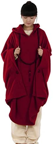 ZanYing Meditation Buddhist Hooded Cloak Outfit Oversize Coat