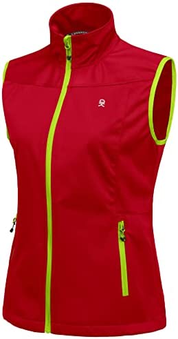 Little Donkey Andy Women’s Lightweight Softshell Vest, Windproof Sleeveless Jacket for Running Hiking Travel