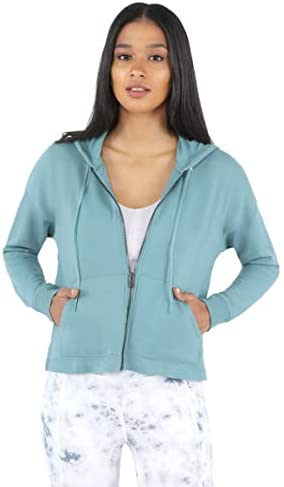 90 Degree By Reflex Womens Full-Zip Fleece Lined Hoodie Sweatshirt Jacket