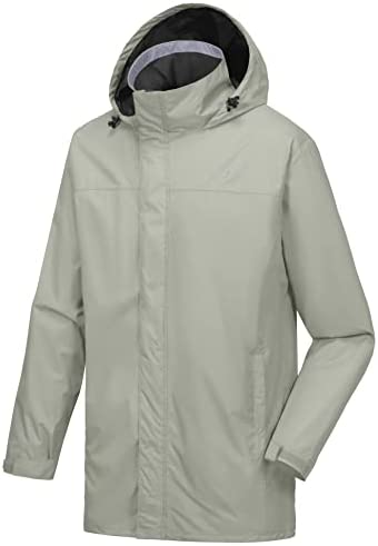 Little Donkey Andy Men’s Waterproof Rain Jacket Outdoor Lightweight Rain Shell Coat for Hiking,Golf,Travel