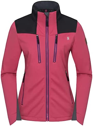 Little Donkey Andy Women’s Lightweight Fleece Lined Jacket for Hiking,Windproof, Water Repellent and Warm