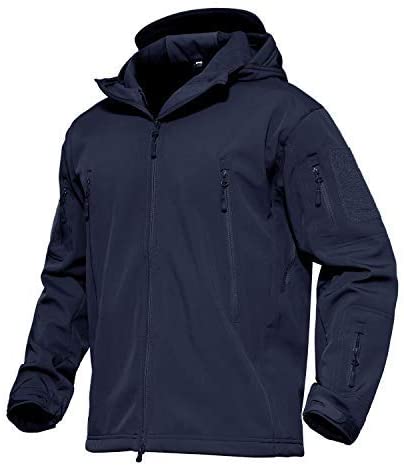 MAGCOMSEN Men’s Tactical Jacket 7 Pockets Performance Fleece Lined Water Resistant Soft Shell Winter Coats