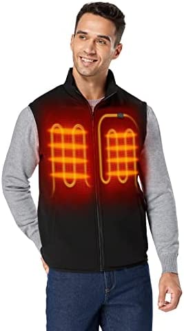 ORORO Men’s Fleece Heated Vest with Battery Pack