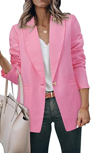 ZDLONG Women’s Casual Lightweight Blazer Jacket Suits Lapel Long Sleeve for Daily/Work